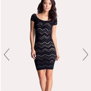 Bebe Chevron Bodycon Dress